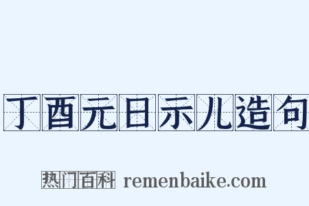 丁酉元日示儿造句是什么意思的图片
